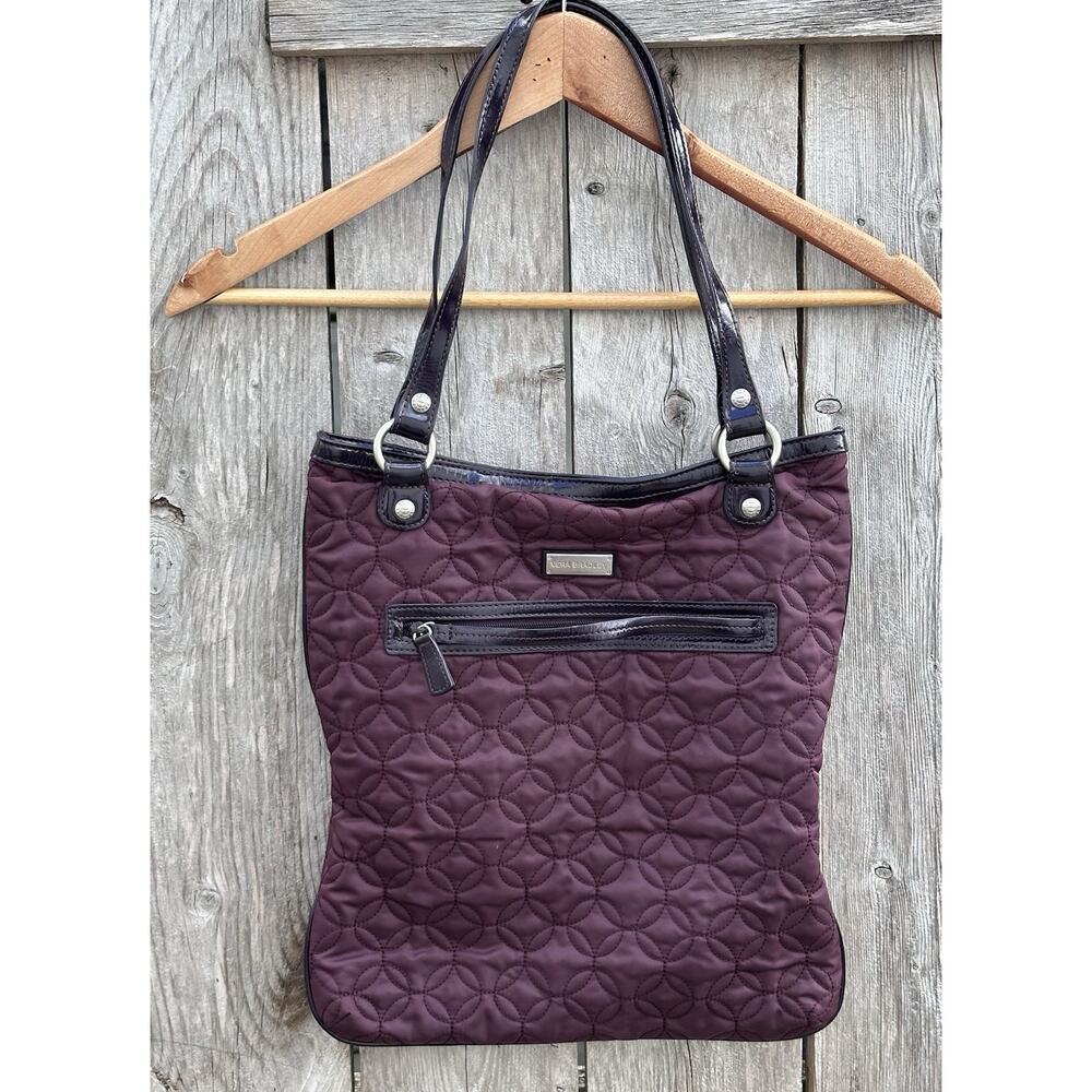 Vera Bradley City Light Tote in Wine Shoulder Bag - Purse - Dark Purple Quilted